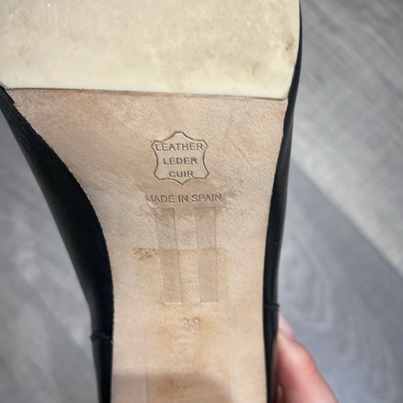 Sqaure Toe Black Leather Boots - Picture 5 of 5